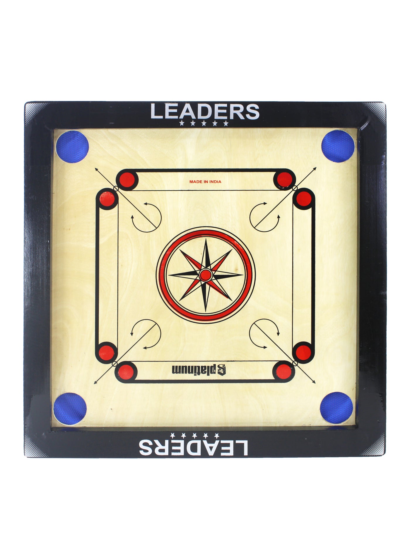 Wooden Kids Carrom Board Set 24x24 Inches Small Size Indoor Game for Kids & Family Includes Wooden Coins Striker & Powder Smooth Playing Surface Lightweight & Durable Design