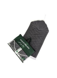 Generic Maqam Ibrahim Premium Padded Prayer Mat - Size 65 * 120 cm, Perfume The Kaaba - A Unique Gift for All Occasions for a Unique Spiritual Experience in the Shape of a Mihrab (Grey Lotus)  - Image 1