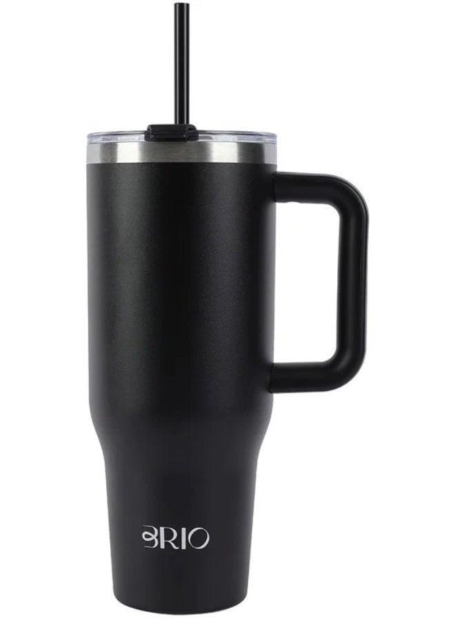 Stainless Steel Thermal Mug, 1 Liter - Black