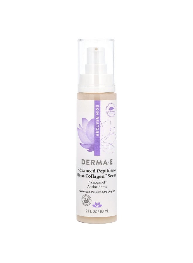 derma-e DERMA E, Advanced Peptides & Flora-Collagen Serum, 2 fl oz (60 ml)  - Image 1