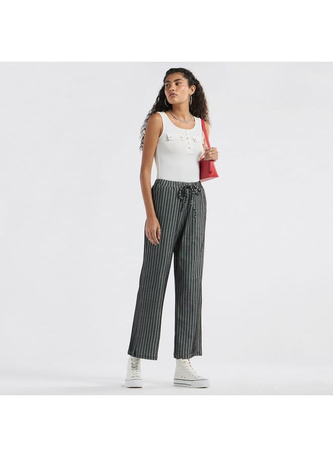 FAV Ribbed Tank Top with Round Neck and Flap Detail  - Image 2