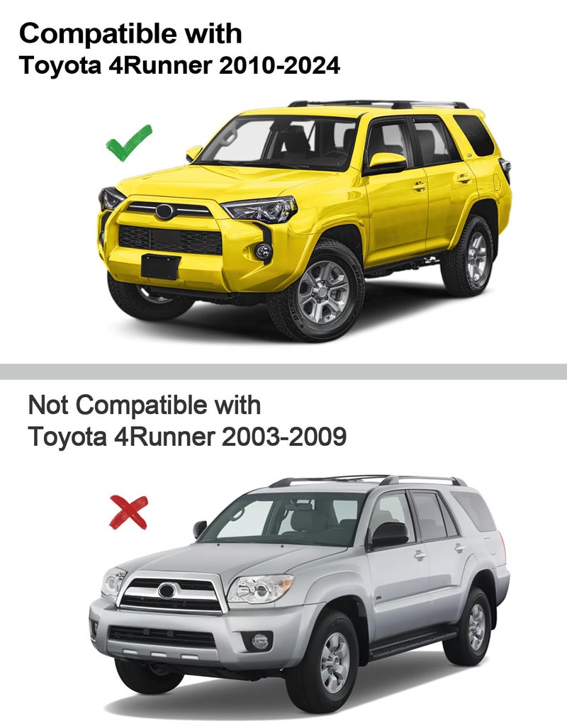 Deejecsun in-Channel Window Rain Guards Fit for Toyota 4Runner 2010-2024 Extra Durable Window Deflectors Vent Visors Vent Shades Window Visors Rain Guard Exterior Car Accessories - 4 pcs - Image 3