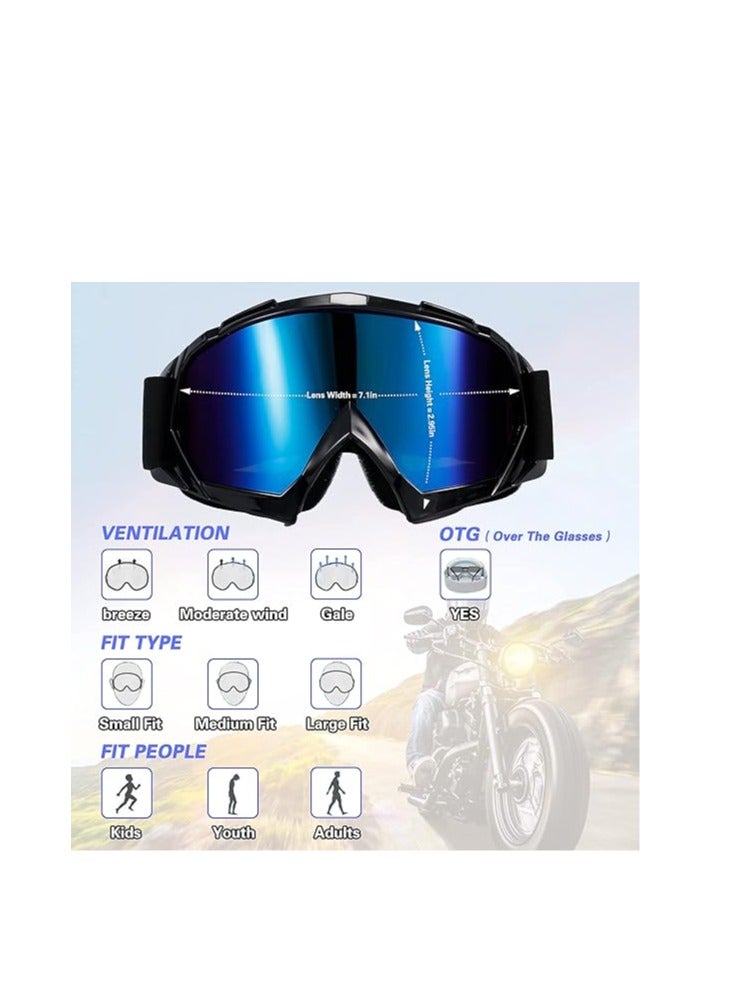 KASTWAVE Adult Dirt Bike Goggles, KASTWAVE 2-Pack ATV Motorcycle Goggles for Youth, Dirt Bike Goggles, Windproof ATV Goggles, Dust Proof Racing Goggles for Child, Youth, Teens, Men and Women - Image 3