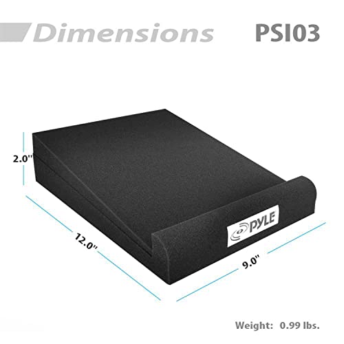 Pyle Sound Dampening Speaker Riser Foam - Audio Acoustic Noise Isolation Platform Pads Recoil Stabilizer For Studio Monitor, Subwoofer, Loud Speakers - Pyle PSI03 - Pack of 2,Black - Image 4