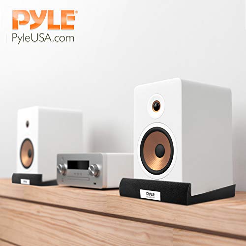 Pyle Sound Dampening Speaker Riser Foam - Audio Acoustic Noise Isolation Platform Pads Recoil Stabilizer For Studio Monitor, Subwoofer, Loud Speakers - Pyle PSI03 - Pack of 2,Black - Image 2