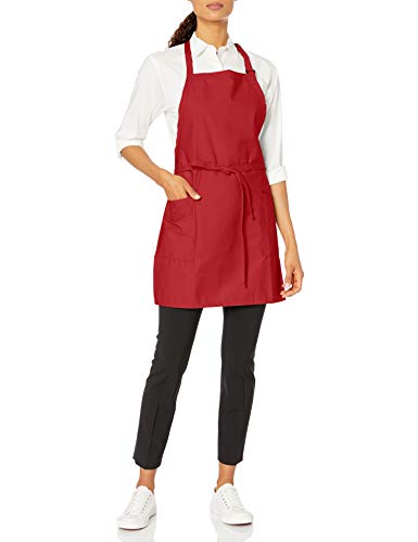Uncommon Threads Adjustable Two Patch-Pocket Bib Apron, Red, One Size 3016-1900 - Image 1