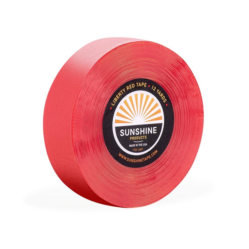 Sunshine Tape Liberty Red Liner Wig Adhesive Tape Roll 34 x 12 YDS Hair System Tape Toupee