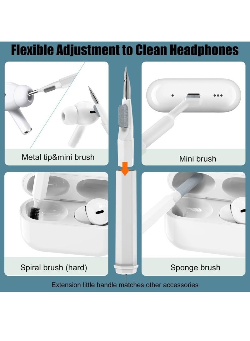 مجموعة تنظيف إلكترونية 20 في 1، مجموعة تنظيف لوحة المفاتيح، أداة تنظيف محمولة ومتعددة الوظائف لشاشة الكمبيوتر وسماعات الأذن والهاتف الخلوي والكمبيوتر المحمول وسماعات البلوتوث. - Image 2
