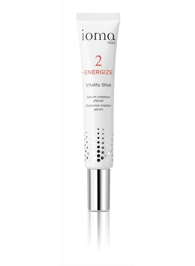 IOMA Paris - ENERGIZE Vitality Shot - Vitamin C, E and B3, Enriched Face Serum, Renews Radiance in Your Skin, (30 ml)  - Image 1