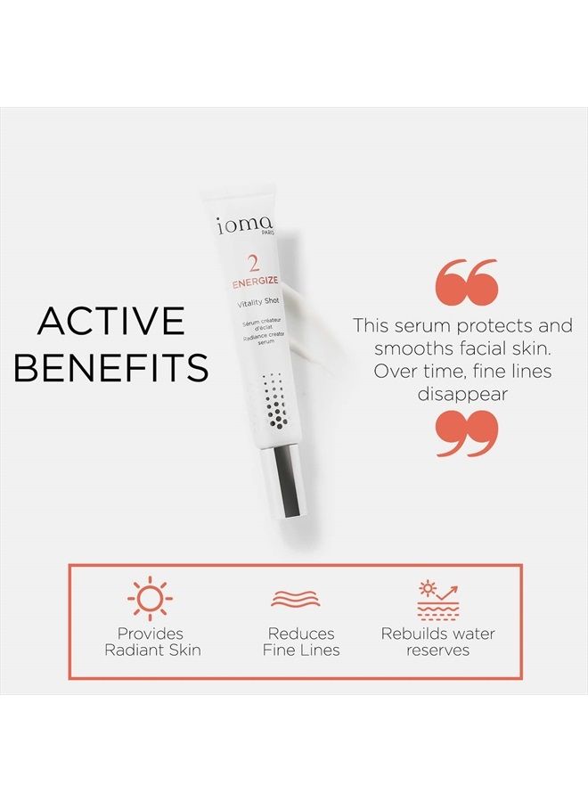 IOMA Paris - ENERGIZE Vitality Shot - Vitamin C, E and B3, Enriched Face Serum, Renews Radiance in Your Skin, (30 ml)  - Image 3