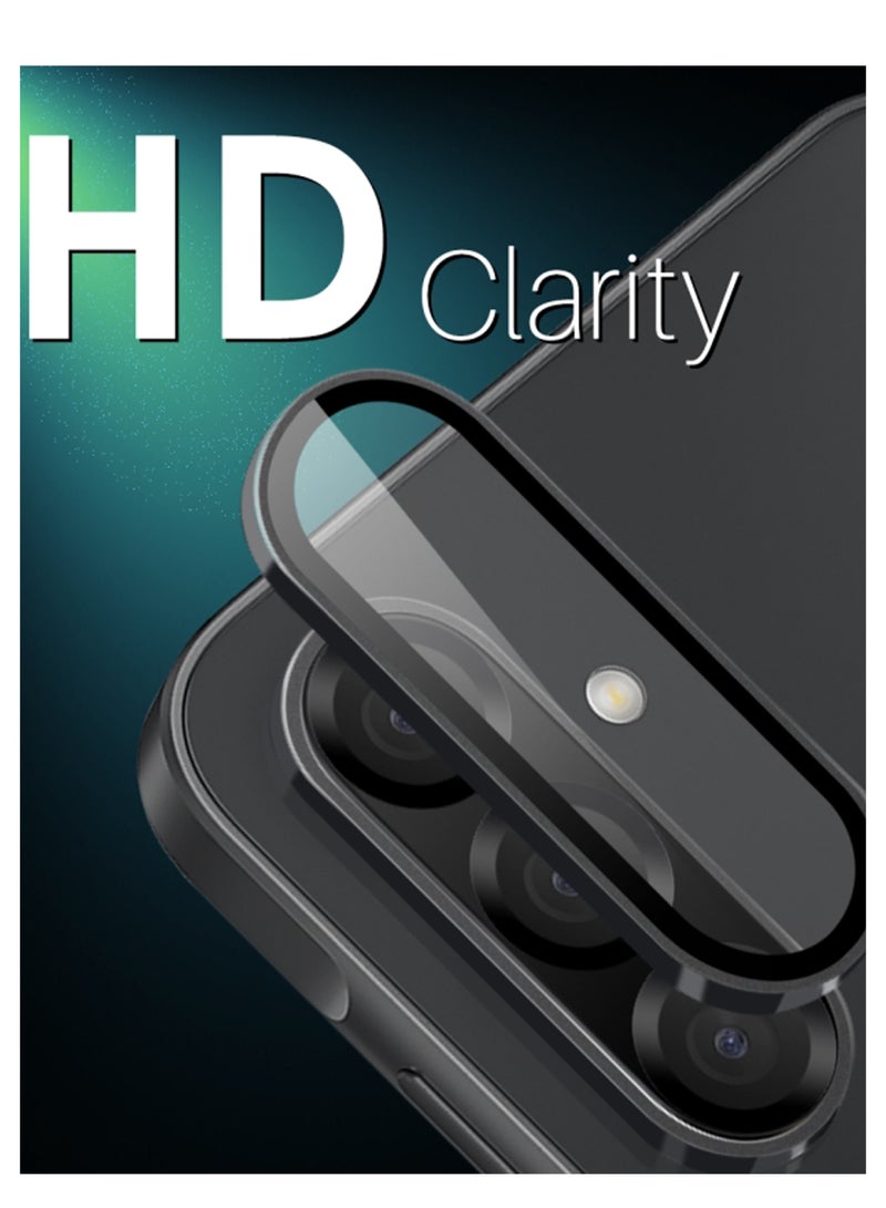 لجهاز سامسونج جالكسي A56 - واقي عدسة الكاميرا، زجاج مقسى فائق النحافة مقاوم للخدش مع حواف من الألمنيوم - Image 2