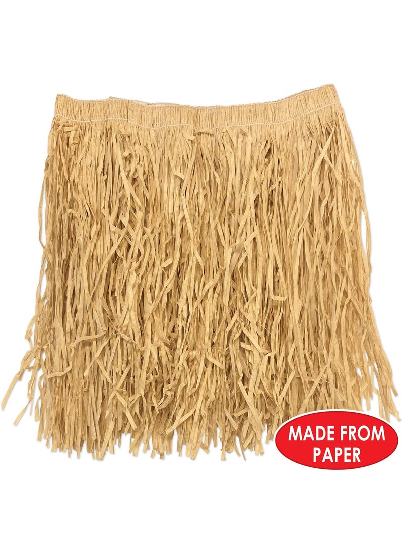 Beistle Beistle 2Pack Adult Mini Hula Skirts Hawaiian Costume Accessories  Tropical Theme Outfit Mini Paper Luau Grass Attire for Parties 36 W x 16 L  - Image 5