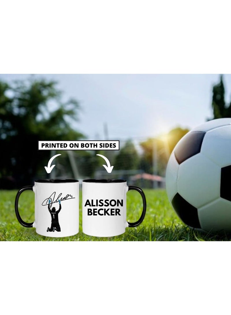 إم إي سي كوب قهوة مطبوع عليه صورة لاعب كرة قدم، 11 أونصة، بمقبض أسود - Image 3