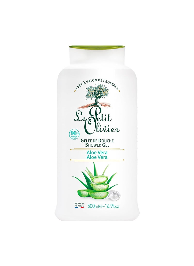LE PETIT OLIVIER - Le Petit Olivier Shower Gel  Aloe Vera  Gently Cleanses Skin  Fresh and Moisturizing  pH Neutral  Dermatologically Tested  Free Of Soap and Dyes  169 Oz - Image 1