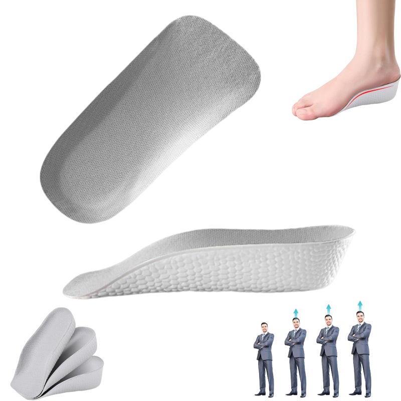 Sagry Brandone Insoles - Orthopedic High Pads 1.0 - Height Increase Insoles - Arch Support Insoles for Plantar Fasciitis, Flat Feet, Over-Pronation, Achilles Tendonitis, Foot Pain Relief (Gray, 1.0Inch) - Image 1
