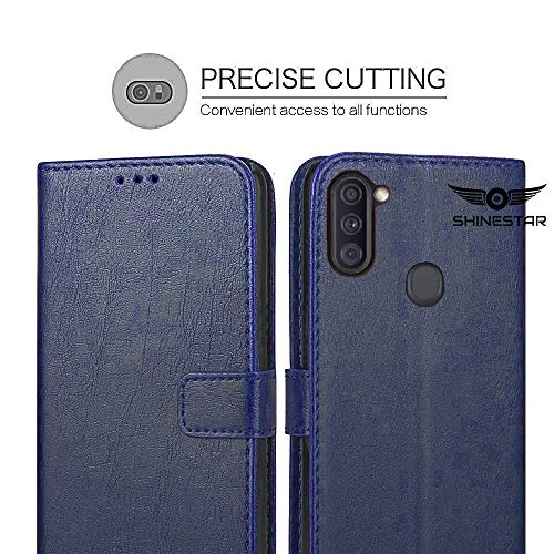 SHINESTAR Samsung Galaxy M11 Flip Back Cover | PU Leather Flip Cover Wallet Case with TPU Silicone Back Case Cover for Samsung Galaxy M11 - (Ultimate Blue) - Image 3