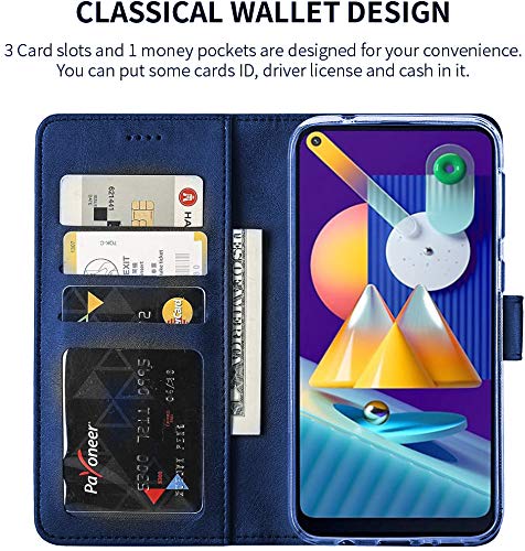 SHINESTAR Samsung Galaxy M11 Flip Back Cover | PU Leather Flip Cover Wallet Case with TPU Silicone Back Case Cover for Samsung Galaxy M11 - (Ultimate Blue) - Image 4