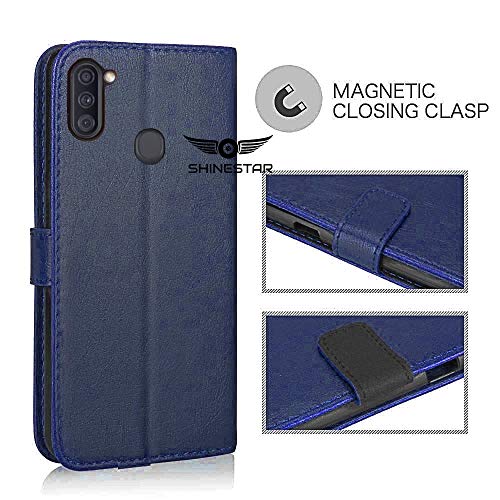 SHINESTAR Samsung Galaxy M11 Flip Back Cover | PU Leather Flip Cover Wallet Case with TPU Silicone Back Case Cover for Samsung Galaxy M11 - (Ultimate Blue) - Image 2