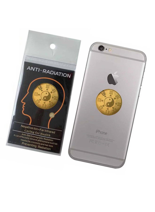 Manufacturers Supply 24k Gossip Radiation Mobile Phone Stickers Metal Anion Energy Stickers OEM Customization-Color:Packing 3: Yellow Cardboard - Image 2