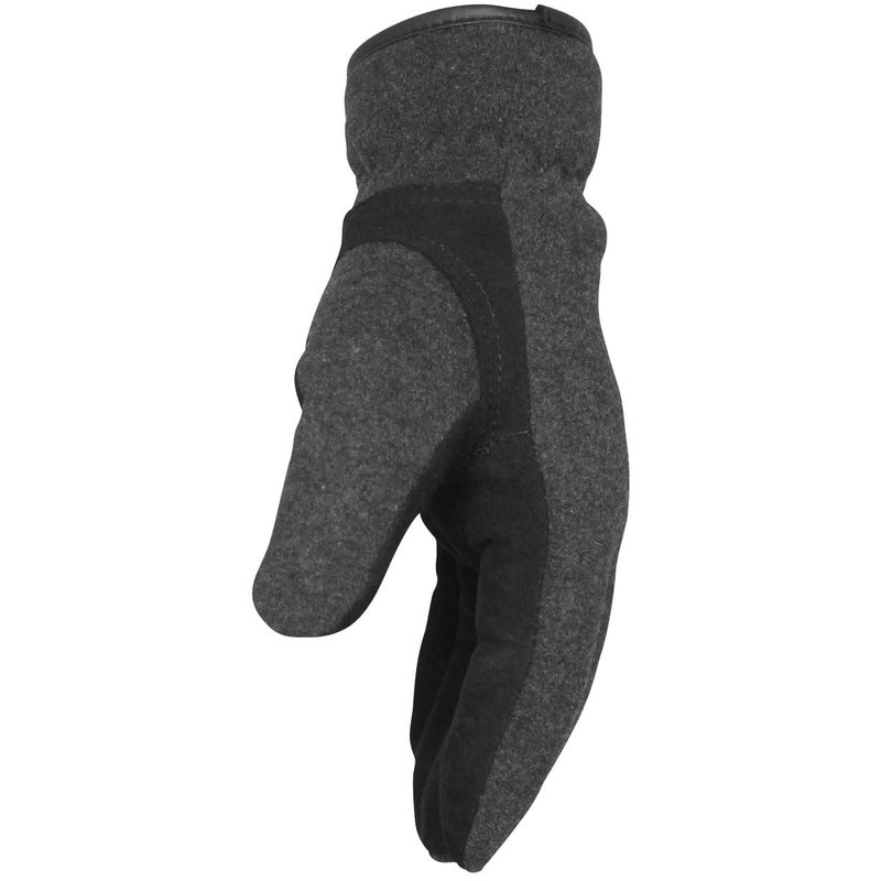 Caiman Deerskin Leather Palm Winter Work Gloves, Fleece Back, Heatrac Insulation, Touchscreen Compatible, Black, X-Large (2396-6) - Image 2