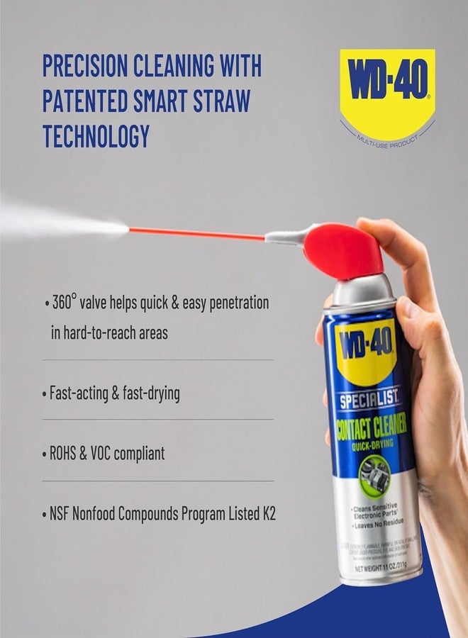 دبليو دي-40 منظف WD-40 Specialist® متعدد الأغراض للموصلات الكهربائية 400 مل - يزيل الأوساخ والغبار والزيوت وبقايا اللحام والرطوبة من الأجزاء والمعدات الكهربائية الحساسة بسهولة. عبوة من 3 قطع - Image 3