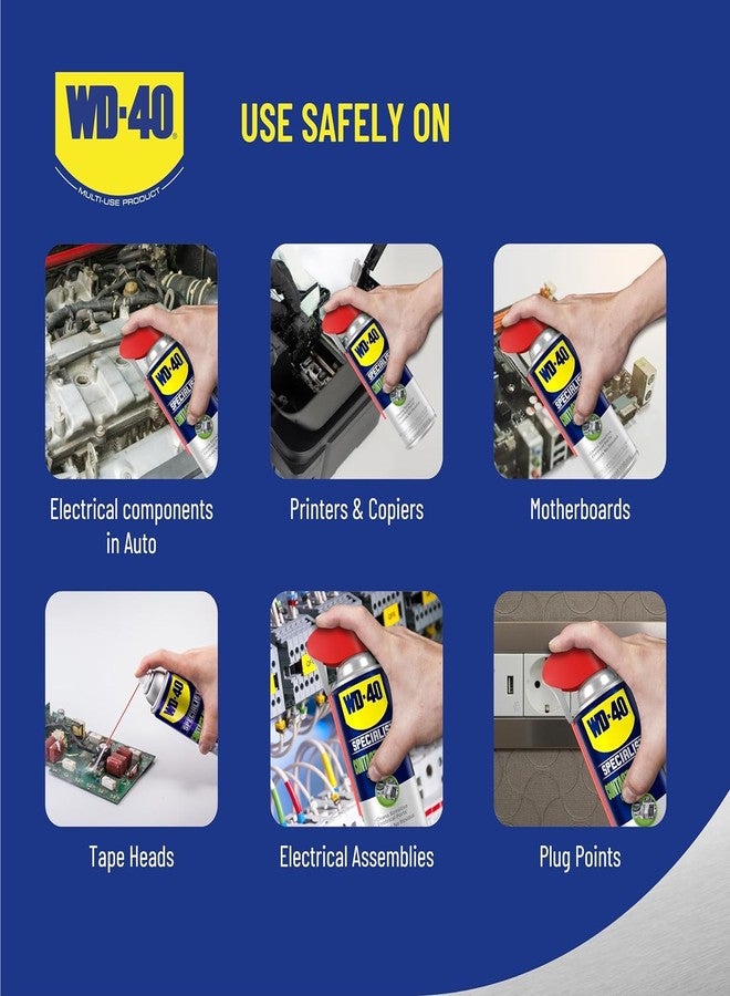 دبليو دي-40 منظف WD-40 Specialist® متعدد الأغراض للموصلات الكهربائية 400 مل - يزيل الأوساخ والغبار والزيوت وبقايا اللحام والرطوبة من الأجزاء والمعدات الكهربائية الحساسة بسهولة. عبوة من 3 قطع - Image 5