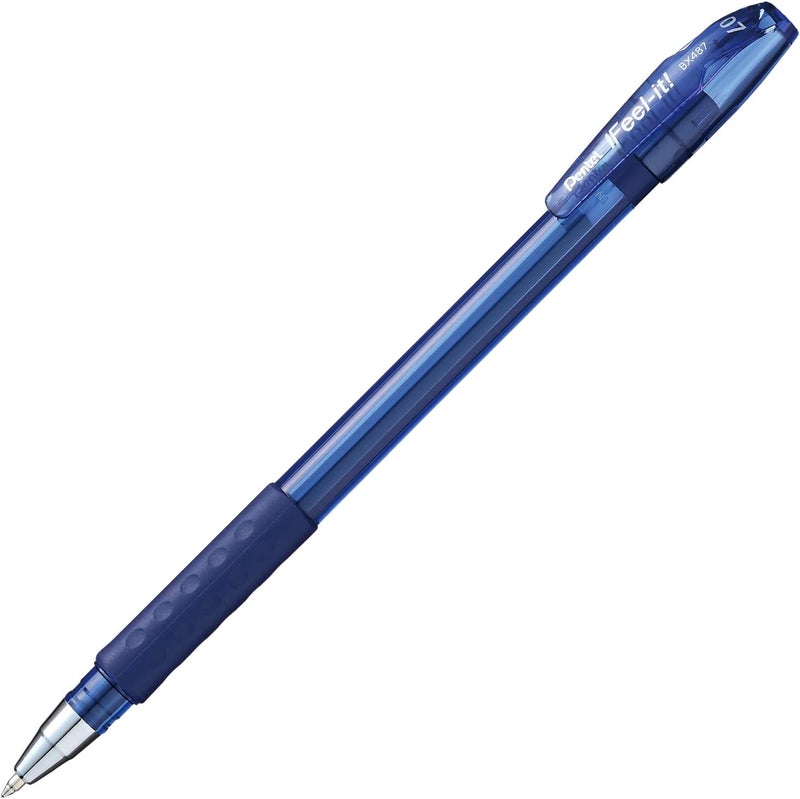 Pentel Feel It Ballpen 0.7mm Blue - Pack of 12 - Image 4