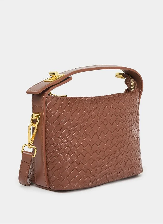 Styli Textured Baguette Bag
