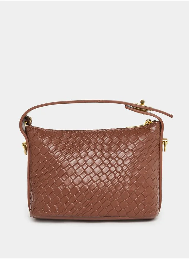 Styli Textured Baguette Bag