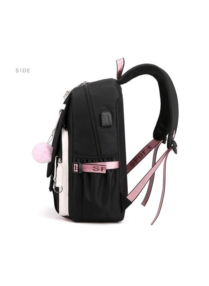 In Air Kuromi School Bags for Girls Gift Laptop Kuromi Kid Backpack 17 Inch Usb School Backpack Anime Cinnamoroll Melody Bags  - Image 3