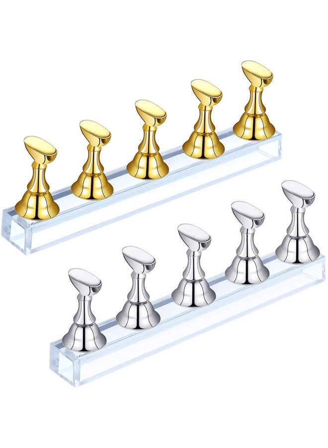 KIRA Acrylic Nail Display Stand Nail Tip Holder Magnetic Nail Practice Stand Fingernail DIY Nail Art Stand for False Nail Tip Manicure Tool - Image 1
