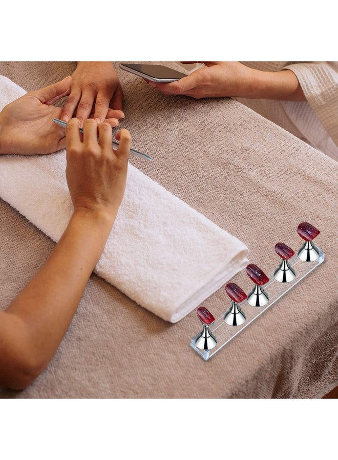 KIRA Acrylic Nail Display Stand Nail Tip Holder Magnetic Nail Practice Stand Fingernail DIY Nail Art Stand for False Nail Tip Manicure Tool - Image 3