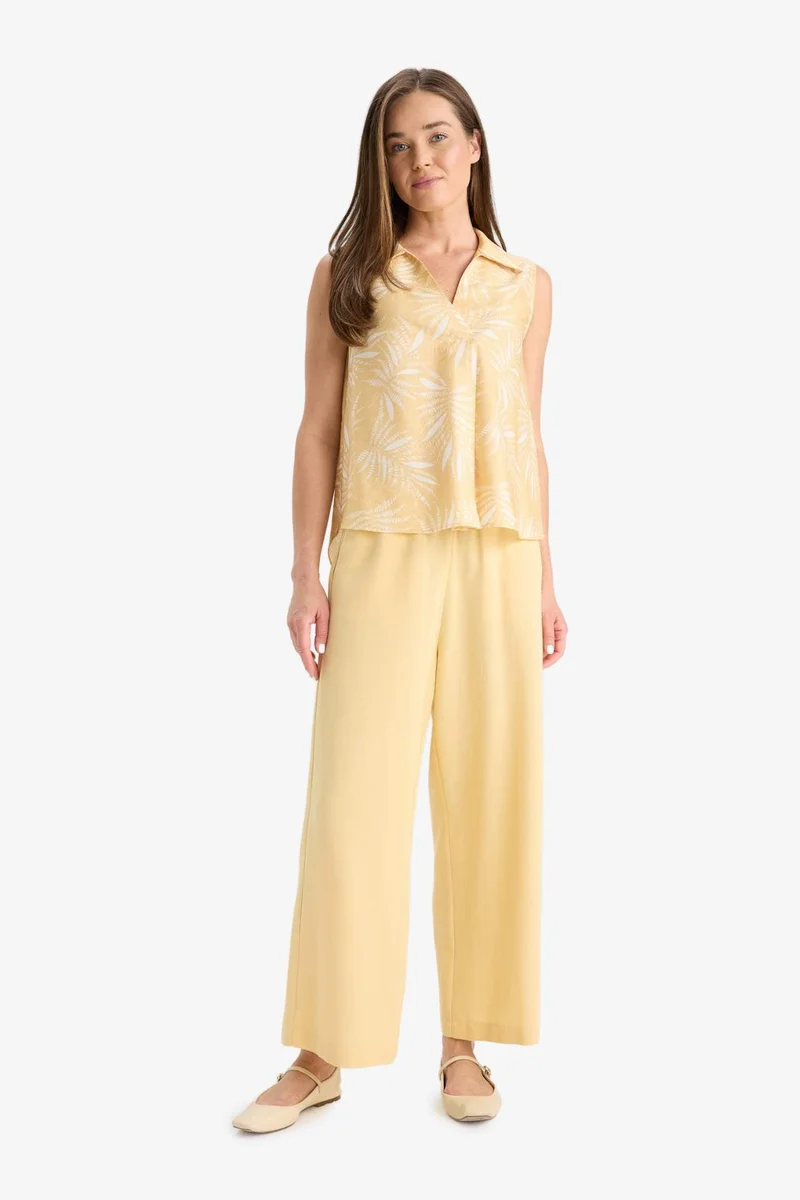 DeFacto Crew Neck Short Sleeve Blouse