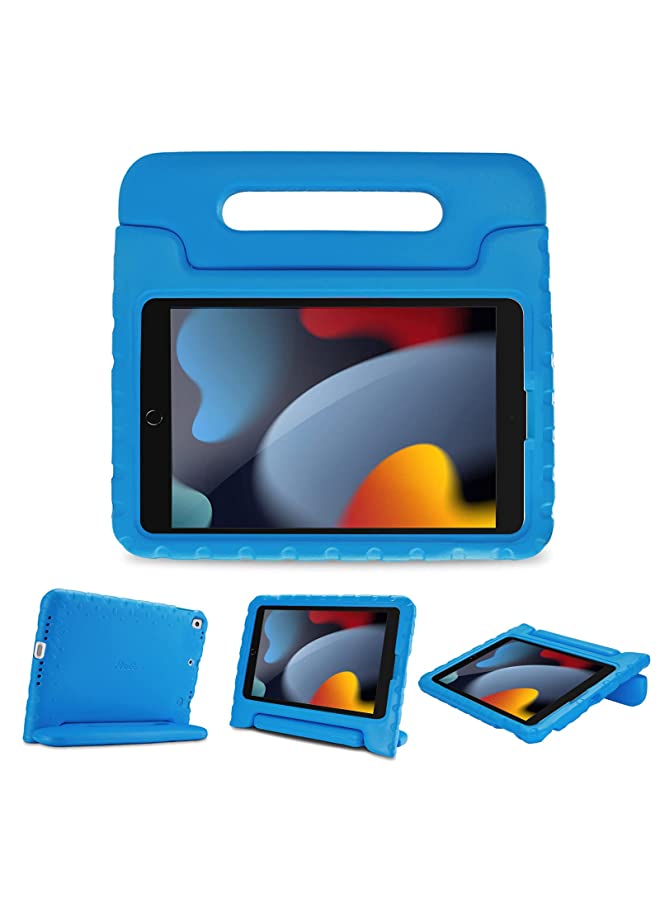 Procases ProCase Kids Case for iPad 10.2 inch 9th 2021/ 8th 2020/ 7th 2019/ iPad Air 10.5" 2019/ iPad Pro 10.5, Shockproof Convertible Handle Stand Cover Light Weight Kids Friendly Case for iPad 9/8/7 -Blue - Image 1