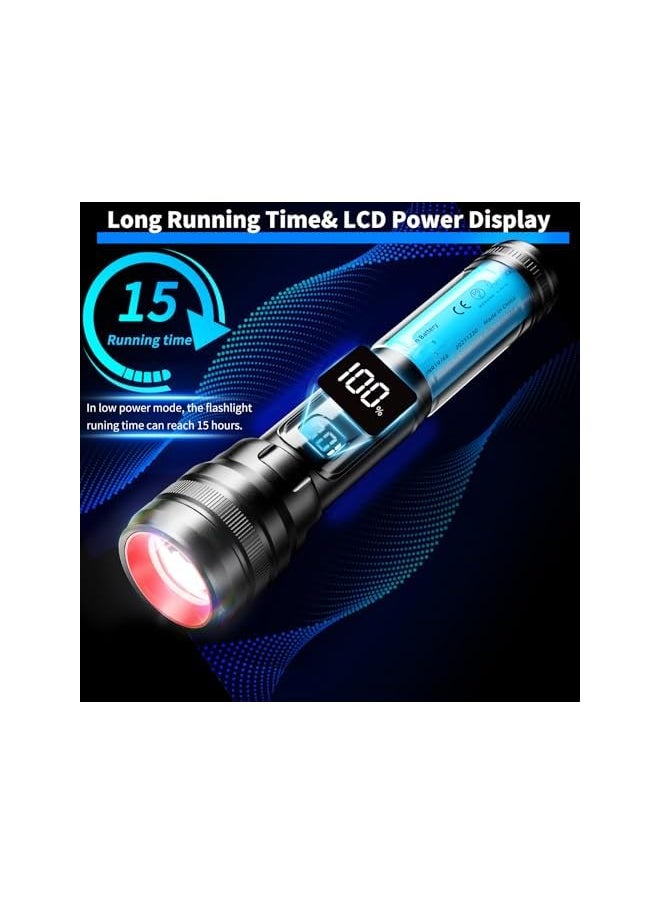 PROMASS promass Super Bright 20000 High Lumens Tactical Flashlight,Magnetic LED Flashlights USB C Charging,LCD Power Display Torch 5 Modes Zoomable Waterproof for Camping,Outdoor,Emergency,Everyday Carry  - Image 4