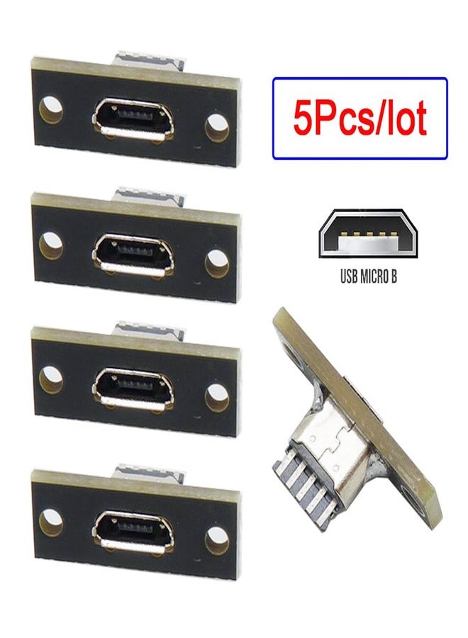 xiwai Micro-USB 5Pin Female Type-B DIY OEM Socket Connector Panel Mount Type with PC Board USB 2.0 Pinout 5pcs/Set - Image 3