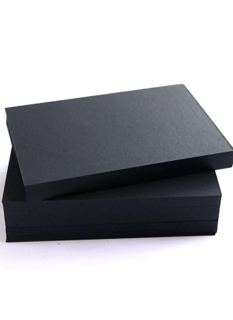 firstnock - Black Card Stock 350Gsm 10 x15 cm Black Colored blank Cardstock Paper Card 50 Pcs - Image 1