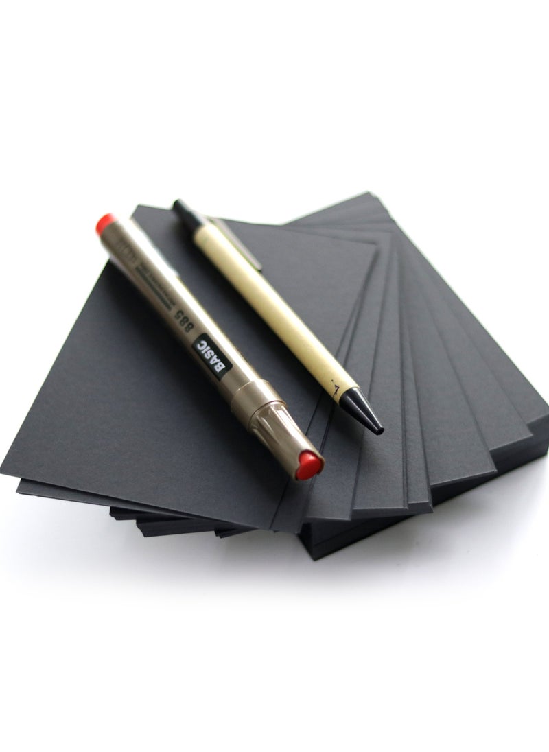 firstnock - Black Card Stock 350Gsm 10 x15 cm Black Colored blank Cardstock Paper Card 50 Pcs - Image 1
