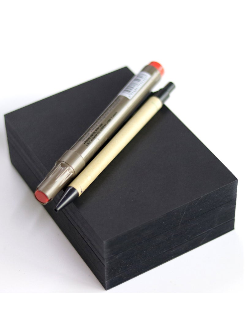 firstnock - Black Card Stock 350Gsm 10 x15 cm Black Colored blank Cardstock Paper Card 50 Pcs - Image 1