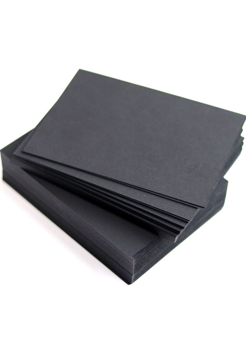 firstnock - Black Card Stock 350Gsm 10 x15 cm Black Colored blank Cardstock Paper Card 50 Pcs - Image 1