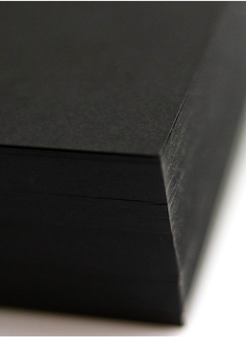 firstnock - Black Card Stock 350Gsm 10 x15 cm Black Colored blank Cardstock Paper Card 50 Pcs - Image 1