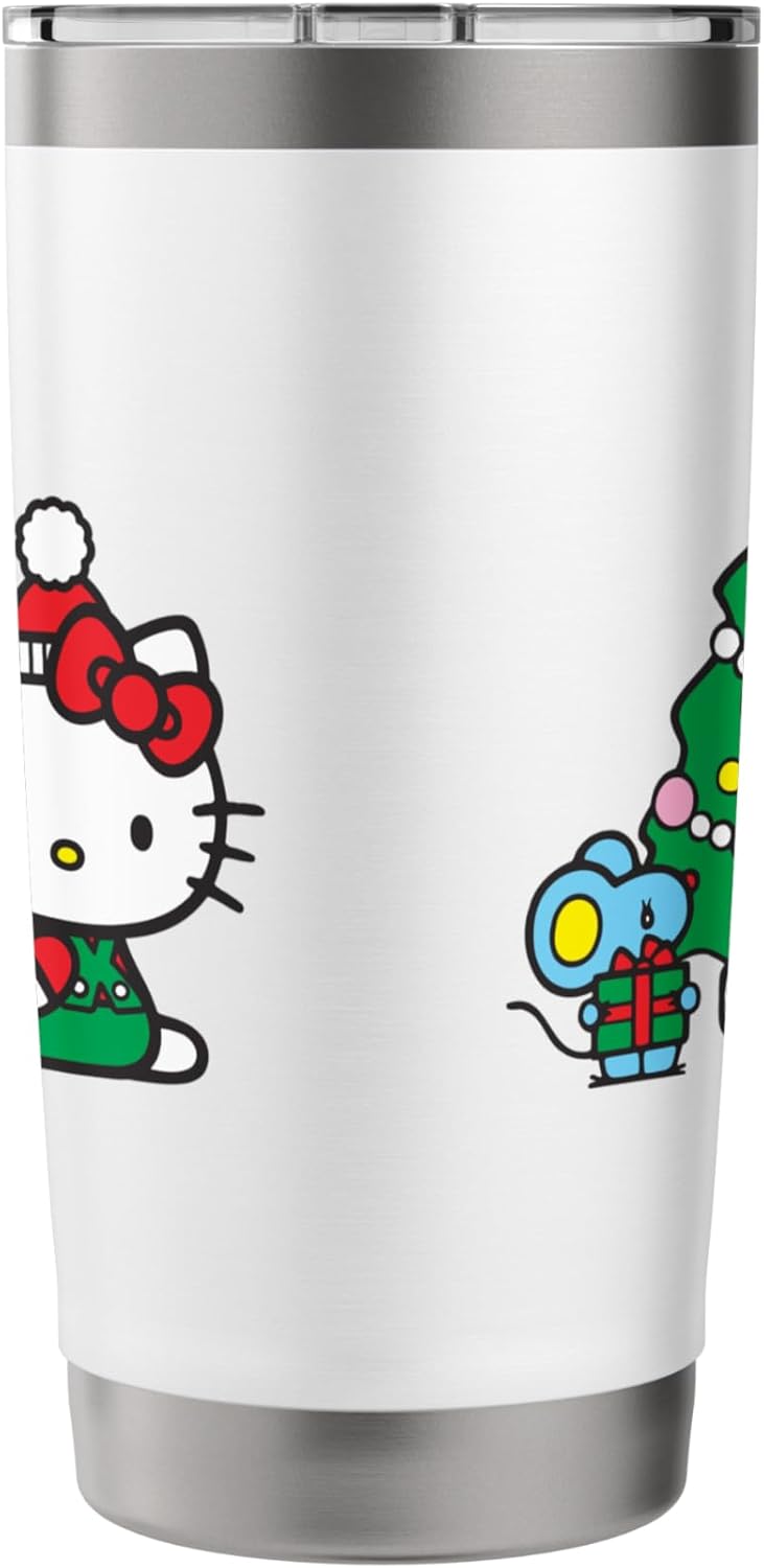 Hello Kitty Hello Kitty Christmas Tree Tee Shirt Stainless Steel Insulated Tumbler  - Image 2