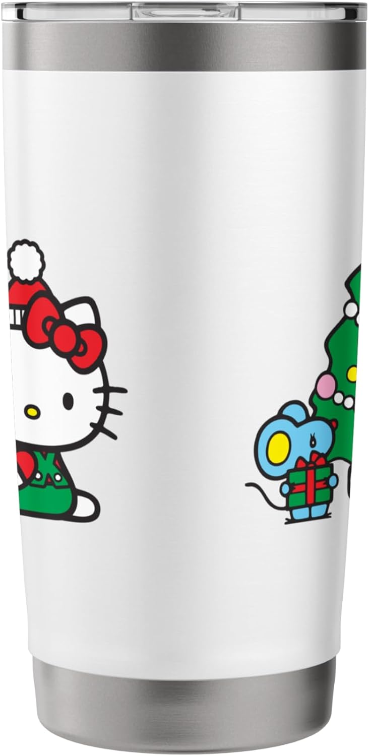 Hello Kitty Hello Kitty Christmas Tree Tee Shirt Stainless Steel Insulated Tumbler  - Image 4