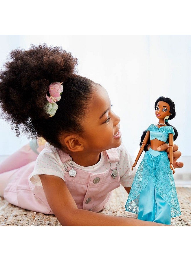 Disney store دميه الأميرات الكلاسيكية من ديزني ستور (ياسمين من علاء الدين)، 11 بوصة، تشمل فرشاة بتفاصيل مصبوبة، لعبة قابلة للتشكيل بالكامل بزي كلاسيكي - ألعاب الأميرات من ديزني للفتيات - Image 4