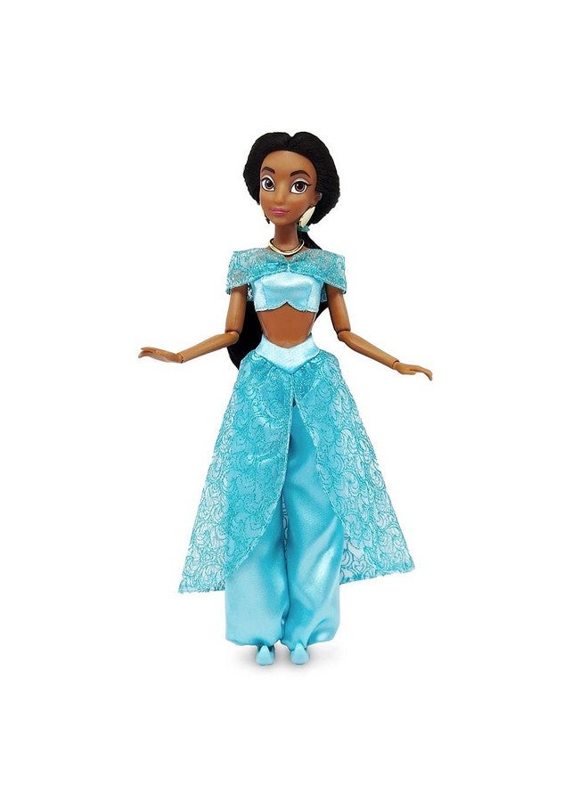 Disney store دميه الأميرات الكلاسيكية من ديزني ستور (ياسمين من علاء الدين)، 11 بوصة، تشمل فرشاة بتفاصيل مصبوبة، لعبة قابلة للتشكيل بالكامل بزي كلاسيكي - ألعاب الأميرات من ديزني للفتيات - Image 5