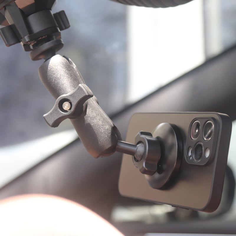 Rigdance Magnetic Car Phone Holder for RAM B Size Mount, Compatible with Magsafe and 1 inch (25mm) Ball Conector (3.74" Arm) - Image 3