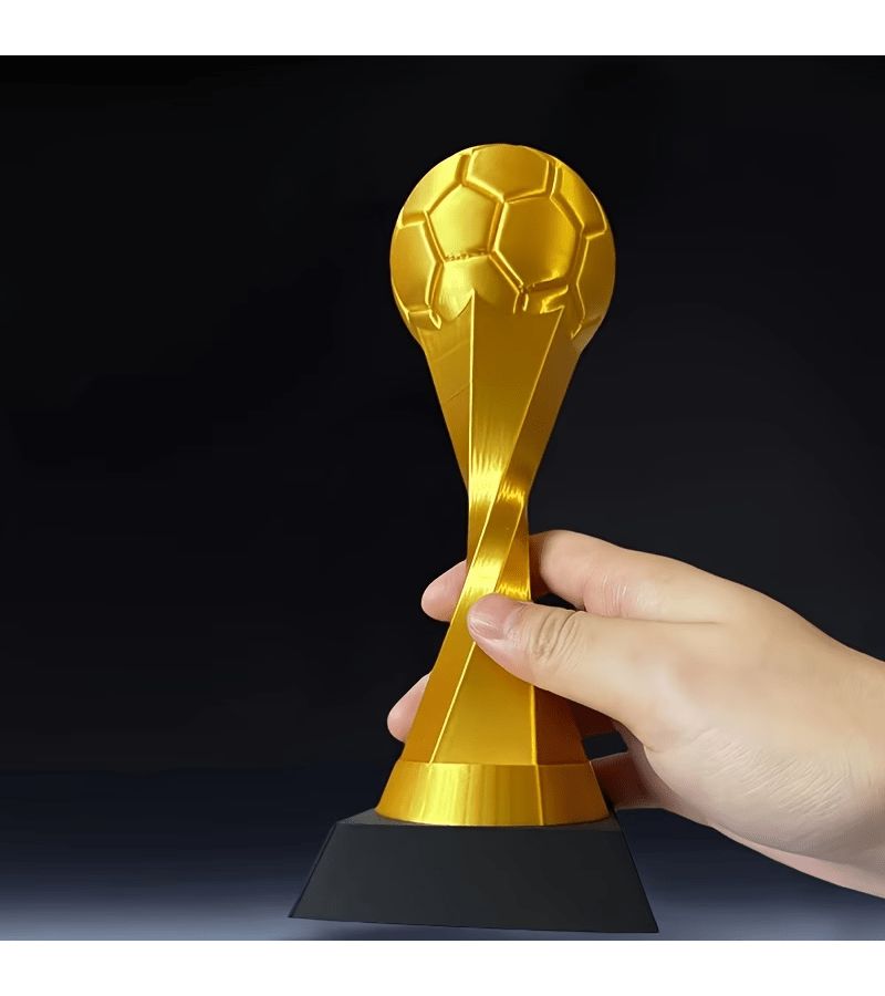 1pc 3D Printed Golden Football Trophy Statue Soccer Cup Figure For Home Decor Party Gift Competition Daily Display - Image 5
