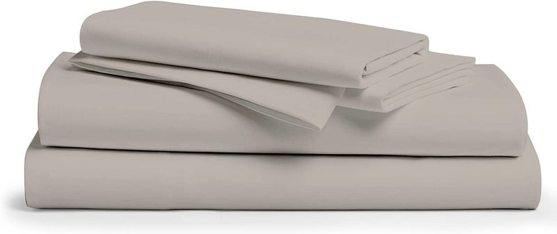 KEDARA CLOTH Kedara Cloth Cotton 600 TC Cotton King Size Bedsheet with 2 Pillow Covers Light Grey9ft x 9ft  - Image 4