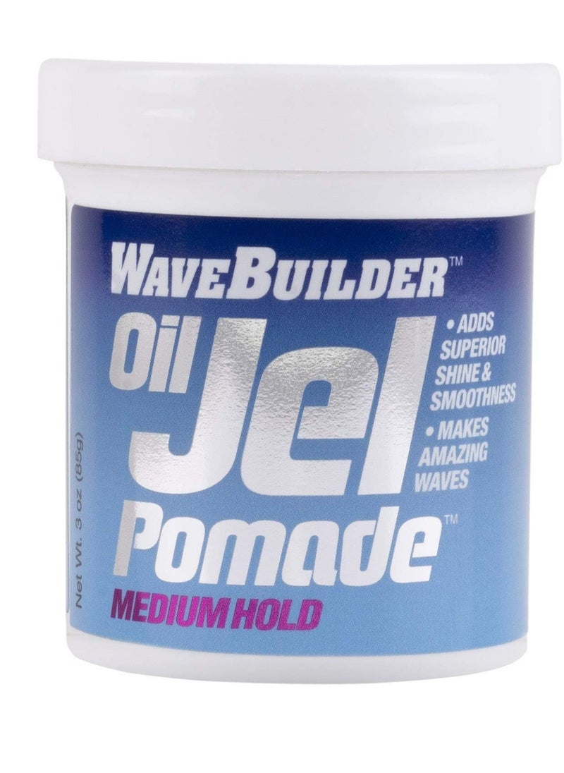 Wavebuilder WAVEBUILDER Oil Jel Pomade Medium Hold, 3.5 OZ  - Image 1