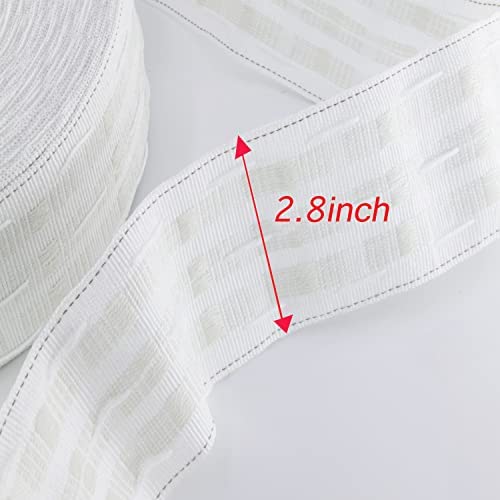 MJMP Curtain Pleating Tape 10 Yards White British Style, Perfect for Making Home Decor Projects.(10 Yards 2.8 Inch) - Image 2